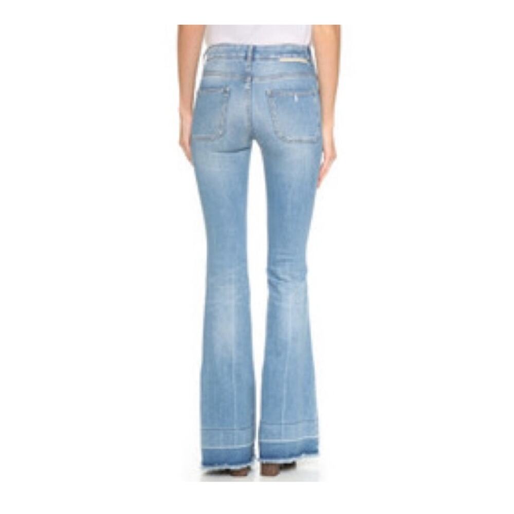 Stella McCartney Sz 29 The 70s Flare Jeans Light Wash Mid-Rise Stretch Designer - Picture 2 of 16